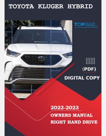 toyota kluger hybrid 2022-2023 owners manual